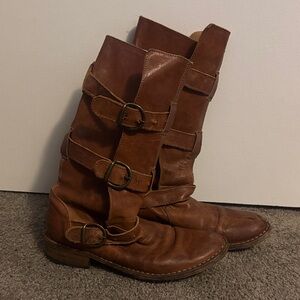 Fiorentini + Baker Brown Leather Combat Boots